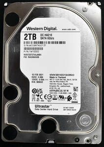 Western Digital(HGST) HUS722T2TALA604 DC HA210 (2TB 3.5インチ 2021年 使用時間 14680H 起動回数 145回 (Cristal DiscInfo 正常)(HG22