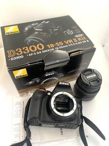 美品 Nikon ニコン デジタル一眼レフカメラ D3300 ボディ DX VR レンズ 18-55mm NIKKOR VR 3.5-5.6G II AF-S 動作未確認 yh090301