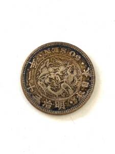 日本 古銭 硬貨 コイン 明治31年 三十一年 竜 50銭 銀貨 五十銭 総重量約13.4g kk101909