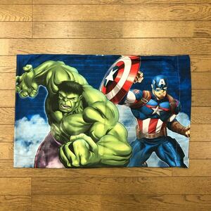 【ek016】ヴィンテージシーツ ピローケース 76×49 キャラクター MARVEL アベンジャーズ リメイク用生地 アメリカ買付 布 送料無料