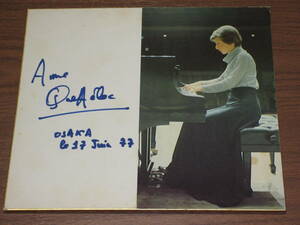 ◆直筆サイン色紙　アンヌ・ケフェレックさん（ピアニスト）　Anne Queffelec　1977年来日時の直筆サイン
