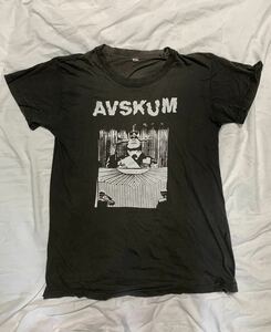 レア 中古 AVSKUM Tシャツ Mサイズ CRUST ハードコア パンク DISCHARGE 北欧 スウェディッシュ 洗濯済み