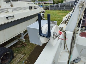 電動ビシ巻き取り機　ドラグ付　６カ月保障　１２ｖ用　右側用　ドラム２個付　巻き上げ機