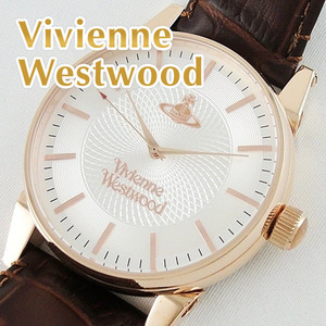 新品 即納 ヴィヴィアン ウエストウッド 腕時計 メンズ フィンズバリー ゴールド ブラウンレザー 革ベルト VV065RSBR