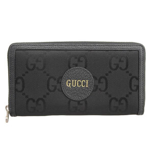 グッチ GUCCI グッチオブザグリッド ジップアラウンドウォレット 長財布 GGナイロン×レザー ブラック 625576 美品 新入荷 GU0541