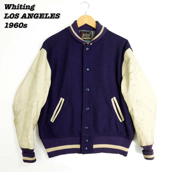 Whiting LOS ANGELES Varsity Jacket 1960s 46 304106 Vintage ホワイティング ロスアンゼルス バーシティージャケット スタジャン
