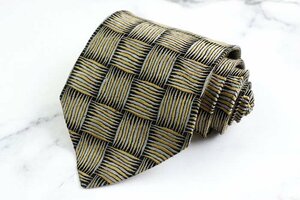  Dolce and Gabbana brand necktie Dolce&Gabbana check pattern silk Italy made men's beige DOLCE&GABBANA