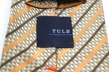 タルブ ブランド ネクタイ ストライプ柄 チェック柄 パネル柄 シルク 日本製 メンズ ベージュ TULB_画像4