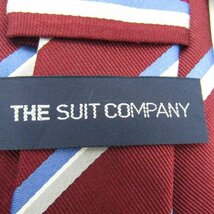 スーツカンパニー ブランド ネクタイ シルク ストライプ柄 メンズ レッド THE SUIT COMPANY_画像4