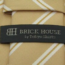 ブリックハウス ブランド ネクタイ ストライプ柄 東京シャツ メンズ イエロー BRICK HOUSE_画像4