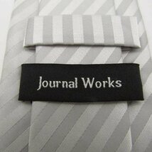 ジャーナルワークス ブランド ネクタイ ストライプ柄 メンズ グレー JOURNAL WORKS_画像4