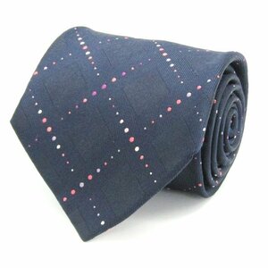  Renoma brand necktie silk dot pattern .. pattern fine pattern pattern men's navy renoma