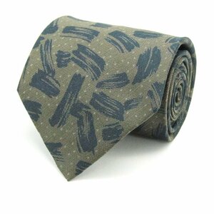  Renoma brand necktie panel pattern total pattern dot silk men's khaki renoma