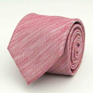 [ beautiful goods ] Yuki Torii YUKI TORII line pattern silk plain solid Ran bus men's necktie pink 