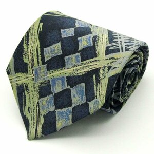  I m Pro duct brand necktie panel pattern geometrical pattern silk made in Japan men's navy im product