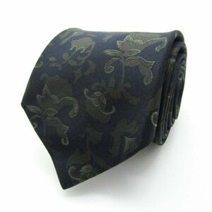 [ beautiful goods ] Ungaro ungaro total pattern silk botanikaru pattern floral print men's necktie navy 