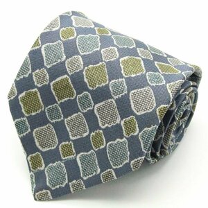 [ beautiful goods ] Issey Miyake ISSEY MIYAKE fine pattern pattern silk total pattern made in Japan men's necktie navy 