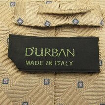 【美品】 ダーバン DURBAN 小紋柄 シルク 総柄 イタリア製 伊製生地 メンズ ネクタイ イエロー_画像4