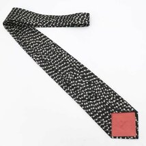 【良品】 シビラ Sybilla 小紋柄 シルク ドット柄 日本製 メンズ ネクタイ ブラック_画像4