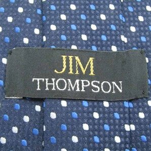 【美品】 ジムトンプソン JIM THOMPSON ドット柄 小紋柄 メンズ ネクタイ ネイビーの画像4