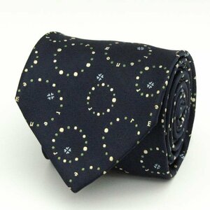 [ прекрасный товар ] Renoma renoma мелкий рисунок рисунок шелк точка рисунок сделано в Японии мужской галстук темно-синий 
