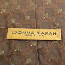 【美品】 ダナキャラン DKNY 小紋柄 シルク ドット柄 アメリカ製 メンズ ネクタイ ブラウン_画像4