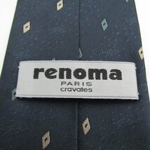 【美品】 レノマ renoma 小紋柄 シルク ドット柄 メンズ ネクタイ ネイビー_画像4