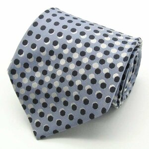 【美品】 ニコル NICOLE ドット柄 シルク 小紋柄 日本製 メンズ ネクタイ ブルー