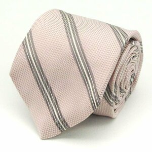 【美品】 フェアファクス FAIRFAX ストライプ柄 シルク 日本製 メンズ ネクタイ ピンク
