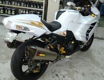 KGD3Yw01★KAWASAKI★ZX-14R★ZZR1400★後期★AKRAPOVIC★アクラポビッチ★スリップオンチタンマフラー★S-K14SO6-HZAAT★美品★走行少ない_画像7