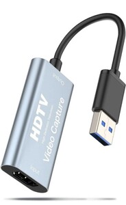 キャプチャーボード USB3.0 & HDMI 変換アダプタ HD画質録画 HD1080P/4Kパススルー機能 HDMI ビデオキャプチャー ゲーム録画