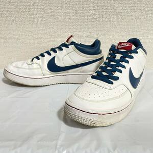 ★NIKE ナイキ★ローカット スニーカー シューズ 靴 カジュアル アメカジ ボード ストリート スト系 ホワイト ブルー メンズ 28cm/232