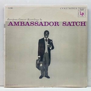 美盤!!【1Aマト・コーティング仕様】MONO 6eye 深溝 USオリジ LOUIS ARMSTRONG Ambassador Satch (Columbia CL 840) 欧州ツアー 傑作Live