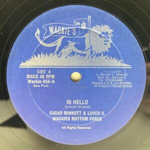 【WACKIE'S系サウンドで展開されるサックスソロ】良好!! 12インチ USプレス SUGAR MINOTT Hi Hello / JERRY JOHNSON Saxman Special 45RPM.