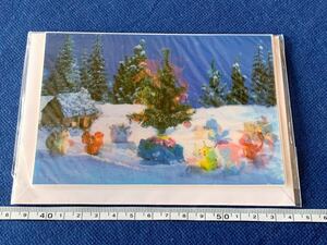 未開封 当時物 3Dカード レンチキュラー ポケモン クリスマスカード ピカチュウ イーブイ Pokemon Christmas card Lenticular TOMY トミー