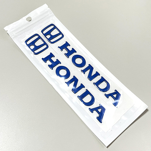 HONDA エンブレム　ブルー　青　両面テープ付　145mm×23mm　ホンダ　汎用　02