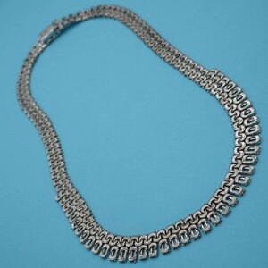 【462】ITALY sterling silver 925 チェーン ネックレス 長さ約38cm シルバー スターリング ヴィンテージ イタリア 銀 TIA