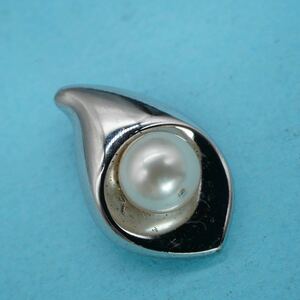 【1045】田崎 真珠 TASAKI ペンダントトップ シルバー silver パール ネックレストップ TIA