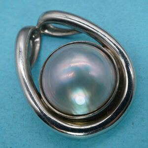 【1169】田崎真珠 マベパール ペンダントトップ シルバー タサキ TASAKI silver ネックレストップ 