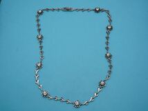 【163】SILVER シルバー 925 ネックレス アクセサリー 長さ約44cm TIA _画像2