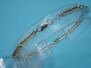 【434】4℃ ヨンドシー SILVER シルバー ブレスレット アクセサリー 長さ約17.5cm TIA