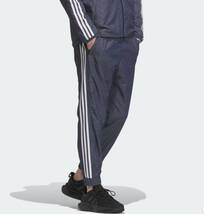 adidas■アディダス〔L〕24/7 WIND.RDY デニム ウーブン 上下 セット フード付き ジャケット テーパードレッグ パンツ 23'秋冬モデル _画像7