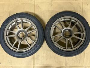 ダンロップ DUNLOP DIREZZA アルミ ホイール タイヤセット 215/45R16 PCD 100 4穴 2本