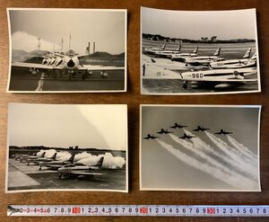 RR-5566 ■送料込■ ブルーインパルス 航空自衛隊 アクロバット飛行チーム 飛行機 ジェット機 写真 古写真 印刷物 ●4枚まとめて/くKAら