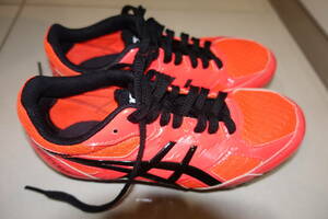 ** Asics land spike EFFORT MK 22.5cm Sunrise red × black **