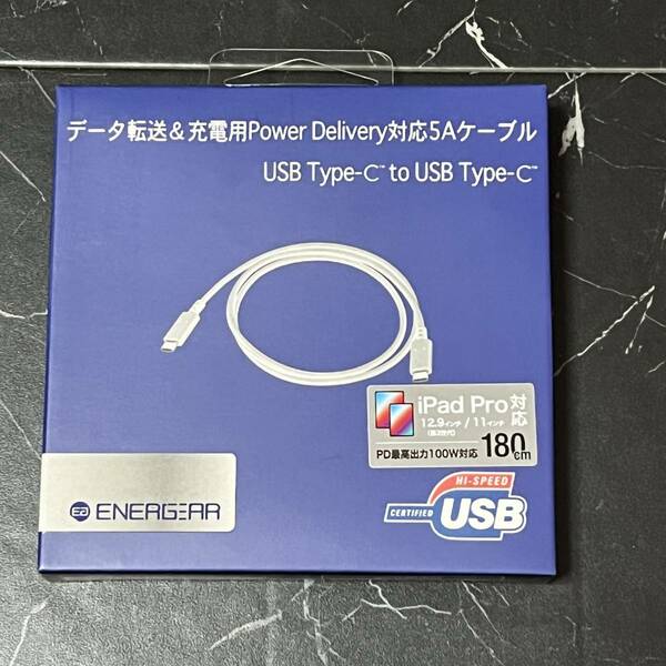 新品・送料無料■ゴッパ・GOPPA■データ転送＆充電用 USB PD対応 5Aケーブル USB Type-C to Type-C ホワイト 1.8ｍ 180cm TypeC■E22006WHT