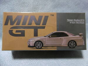 未開封新品 MINI GT 348 Nissan Skyline GT-R M-Spec Silica Broath 右ハンドル