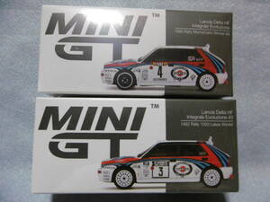 未開封新品 MINI GT Lancia Delta HF 322 & 455 左ハンドル 2台組