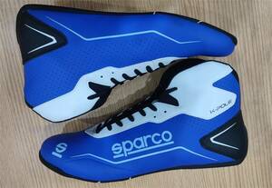新品 SPARCO スパルコ カートシューズ K-POLE Kポール 　レーシングシューズ ブルー/ホワイト サイズ44 28cm