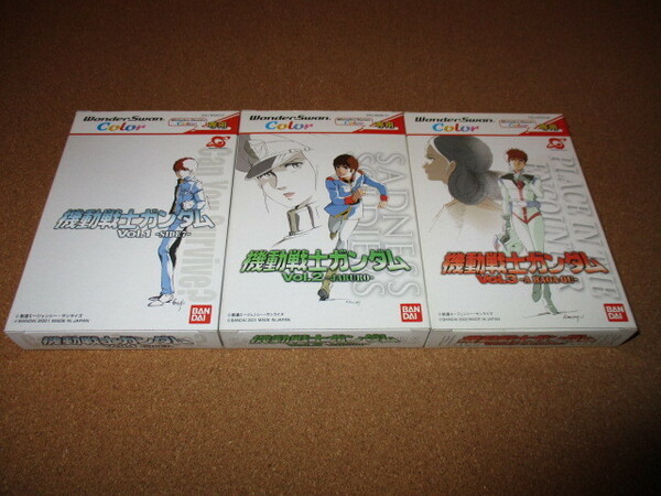 新品 ワンダースワンカラー レアソフト 機動戦士ガンダム三部作（サイド７、ジャブロー、ア・バオア・クー）WSC